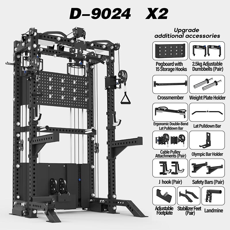 Functional Trainer with Lat Pulldown and Cable Crossover